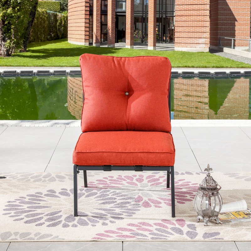 Chaise longue d'extérieur sans accoudoirs 1 pièce