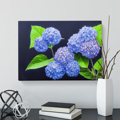 Awe Inspiring Hydrangea Flowers - Wrapped Canvas Painting