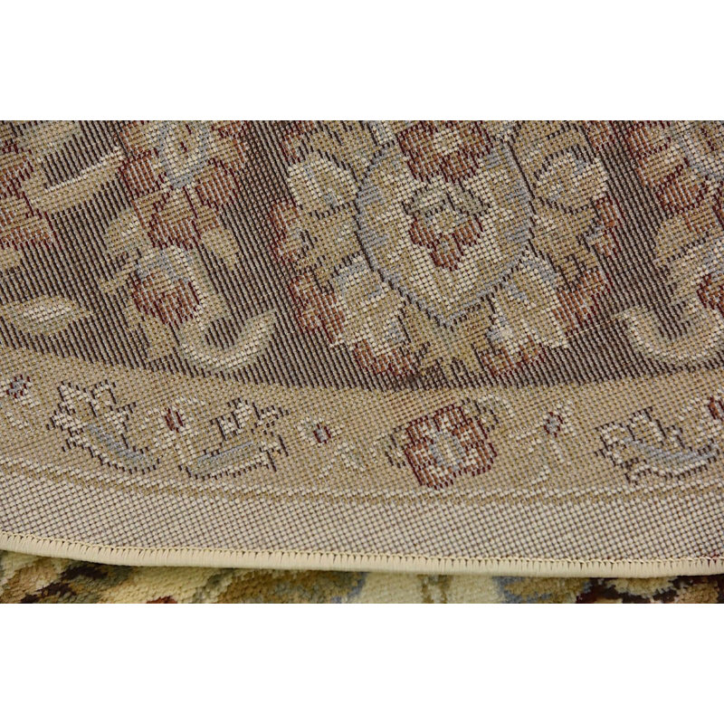 Tapis décoratif coquille d’œuf orientale Odyssey, Rond 8 pi