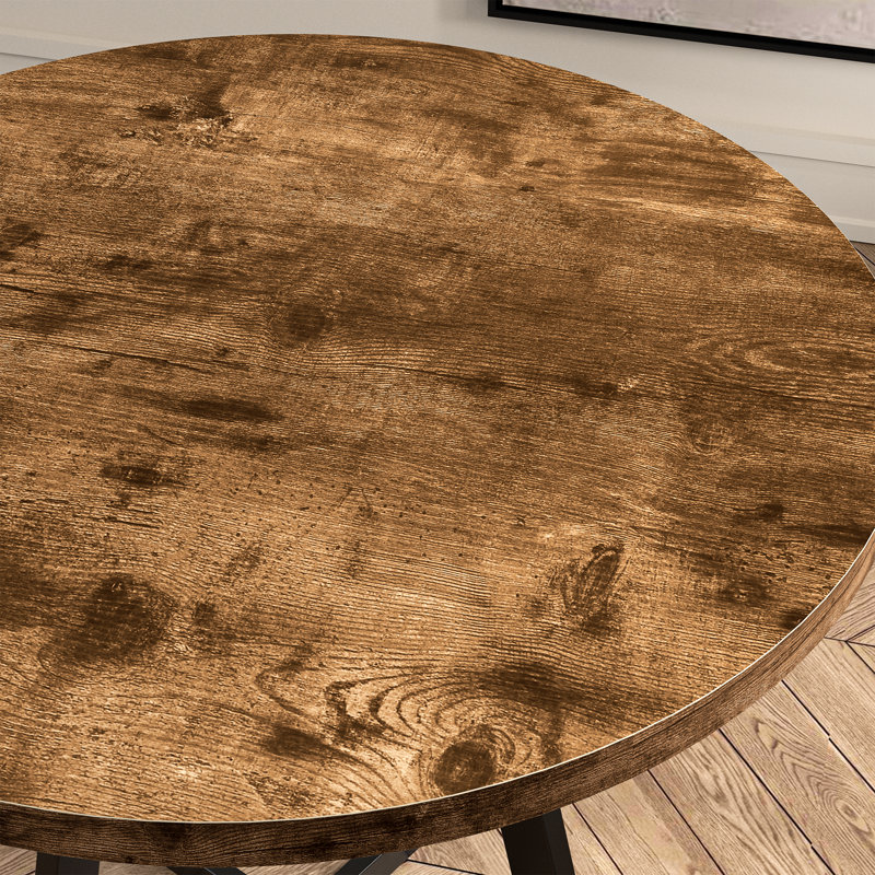 Modern 3-Piece Round Dining Table Set For Small Spaces, Compact Kitchen & Breakfast Nook Table Set
