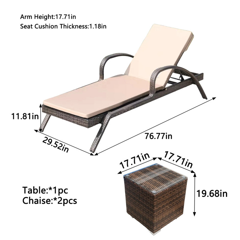 Chaise longue d'extérieur Piscine Chaise longue d'extérieur