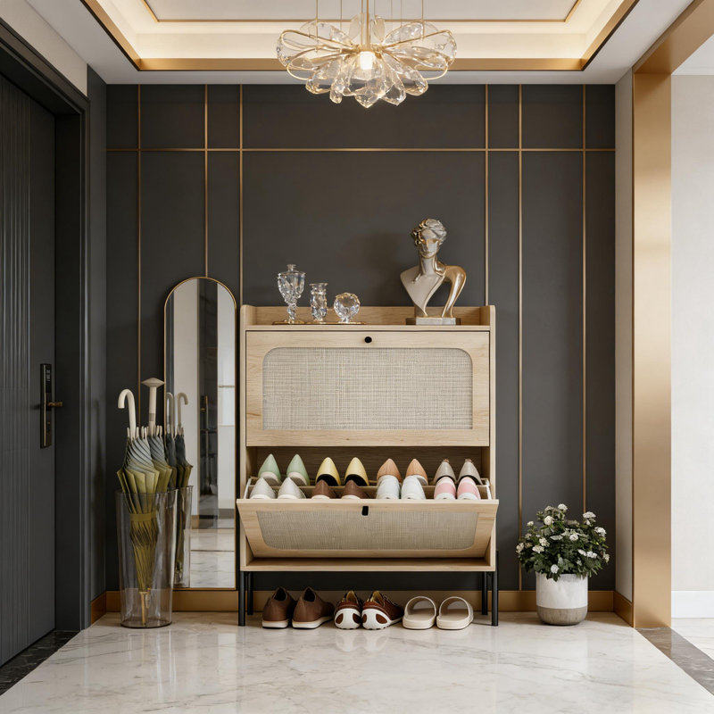Armoire de rangement étroite pour chaussures, armoire à chaussures, armoire de rangement en S