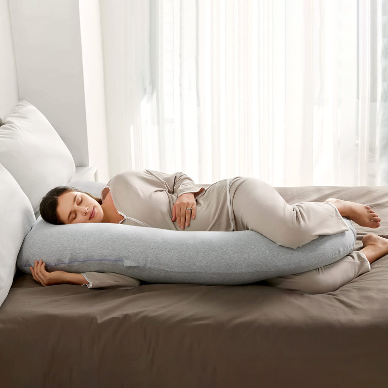 Pregnancy Pillows with Cooling Cover, U-Shaped Full Body Maternity Pillow for Side Sleepers 57 Inch - Support for Back, Hip, Belly, Legs