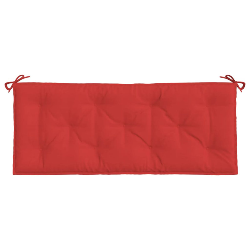 Coussin de siège d'extérieur, 47,2 po x 19,7 po, Rouge