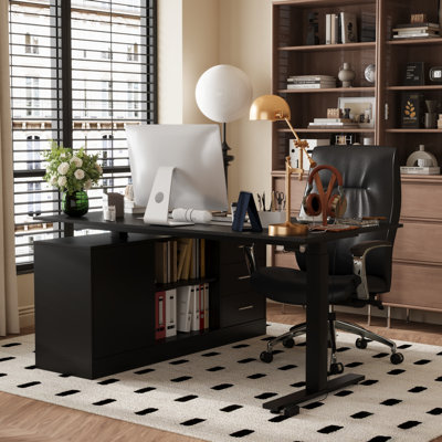 Marcale Multifunctional Adjustable Corner Desk by Latitude Run