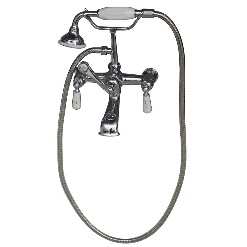 67'' x 29.5'' Soaking Acrylic Bathtub with Faucet, Chrome
