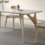 Table de salle à manger crème moderne en bois et pierre-106744563