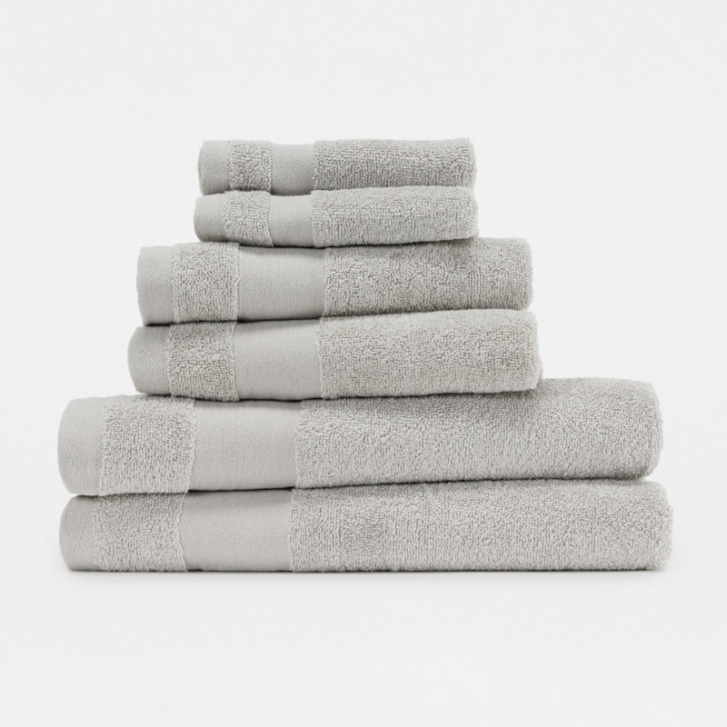 Ensemble de serviettes 6 pièces Berner, Gris clair