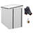 4.3' x 6.3' Lean to Outdoor Shed with Lock, Dark Grey-98251115-98251114