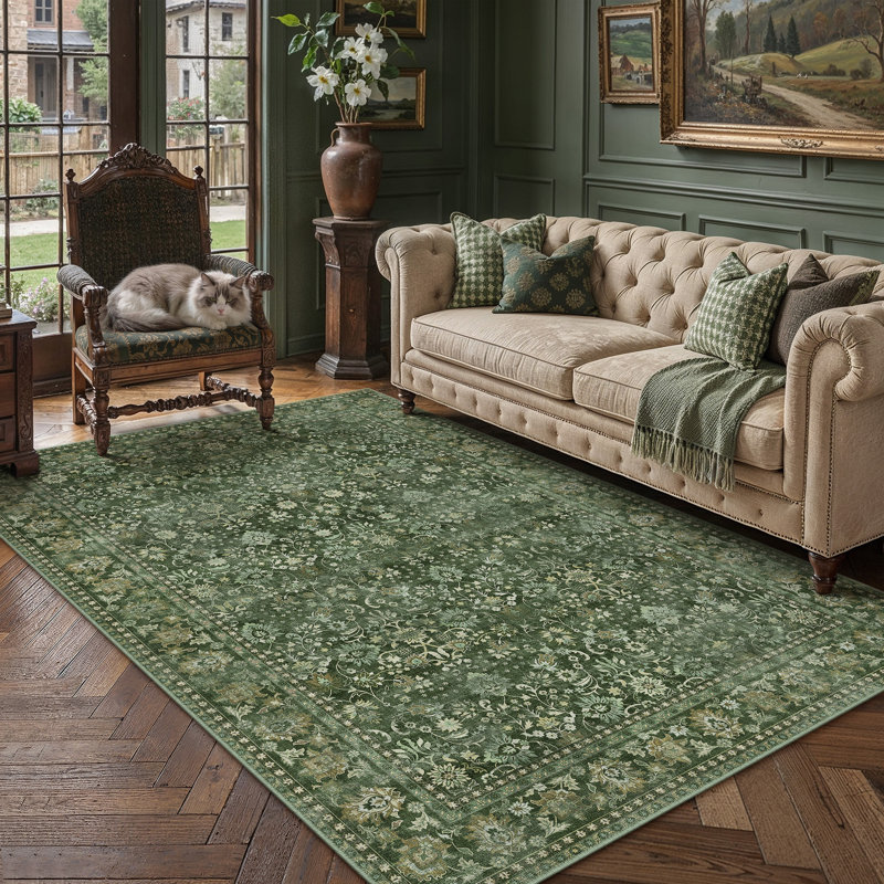  Tapis oriental performant avec envers antidérapant Vintique, Rectangle 6 pi x 9 pi