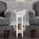 Table de bout haute 24 "avec tablette Carbin