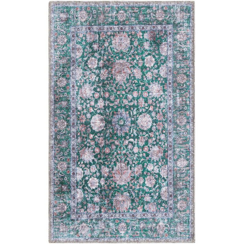 Tapis Samarth Thorine, Vert, Rectangle 2 pi x 3 pi 1 po