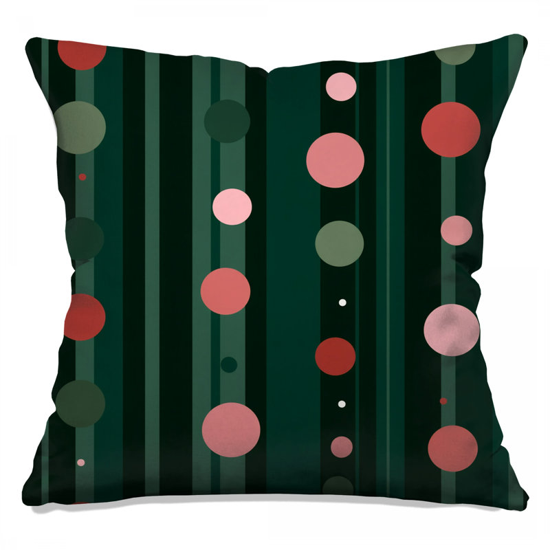 Polka Dots Throw Pillow, Pattern Double Sided Pillows, 16 x 16 inches