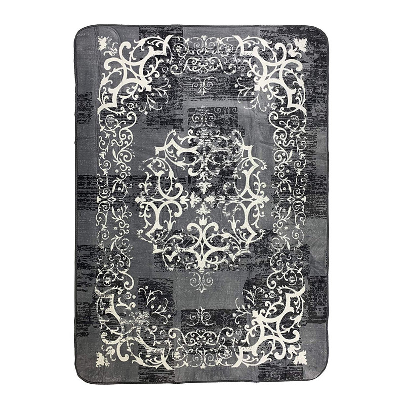 Chere Medallion Design Slip Resistant Dot Backing Soft Touch Blanket Area Rugs, Rectangle 6'7" x 7'10"