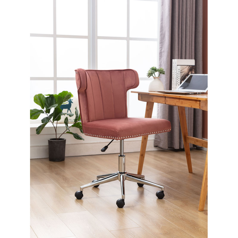 Velvet Task Chair, Pink