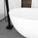 59'' White Freestanding Solid Surface Bathtub With Overflow And Pop-Up Drain For Contemporary Bathroom