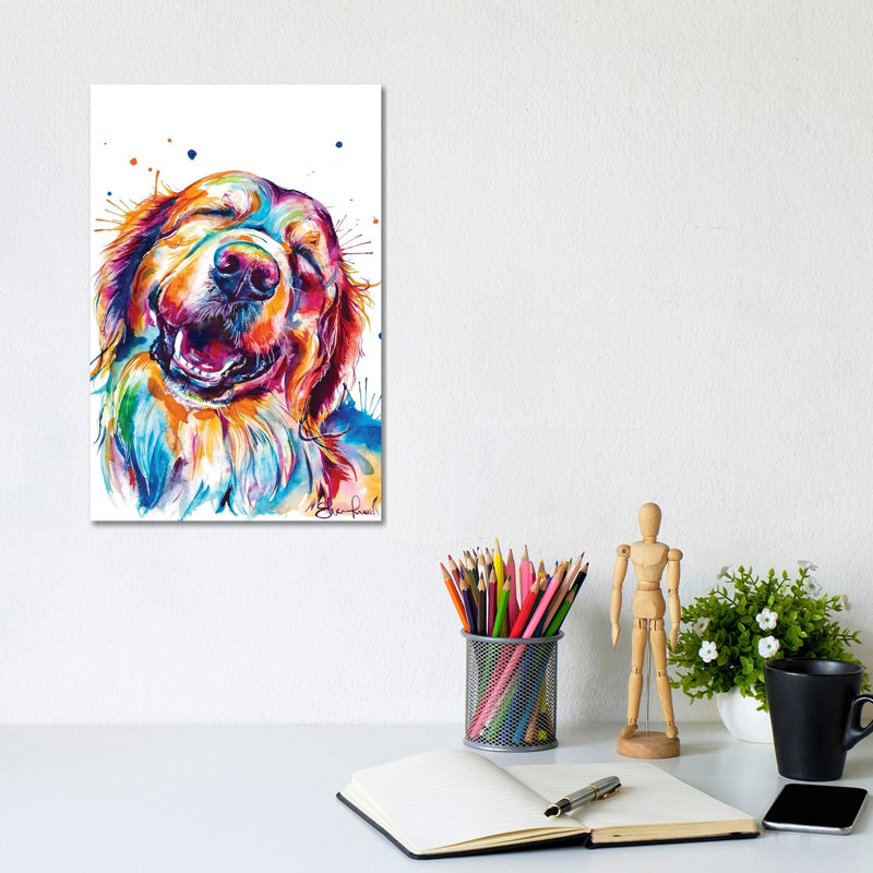 Golden Smile by Weekday Best - Gallery-Wrapped Canvas Giclée on Canvas, 20.32 cm H x 30.48 cm W, Canvas