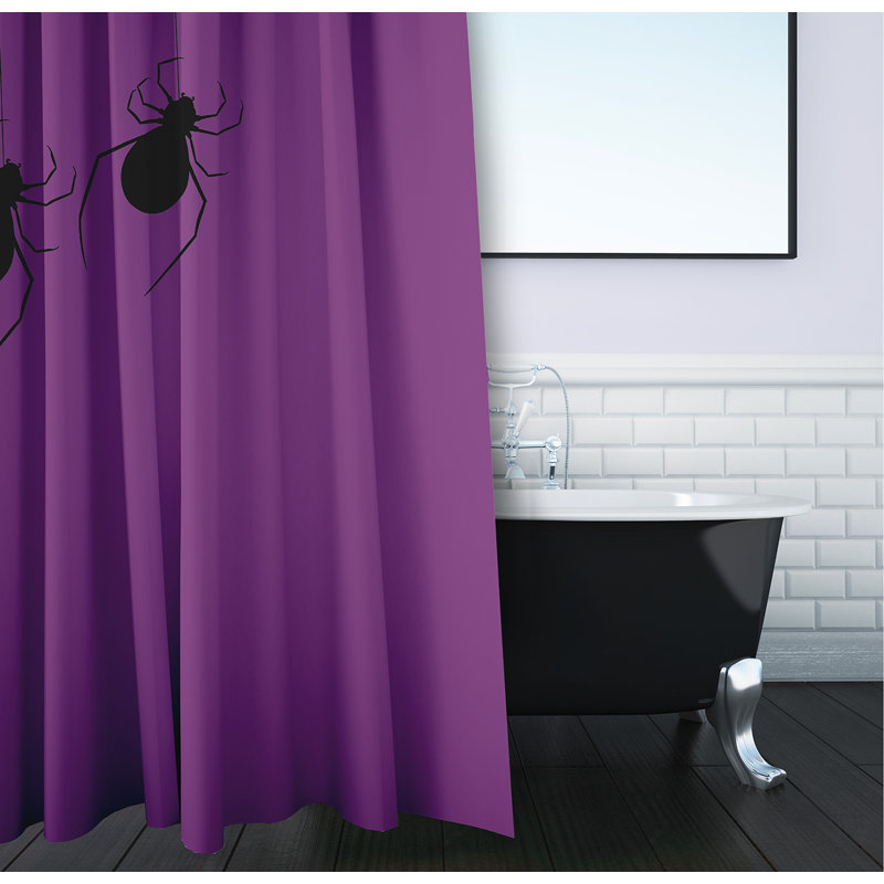 Doublure de rideau de douche en polyester sans motif, Améthyste