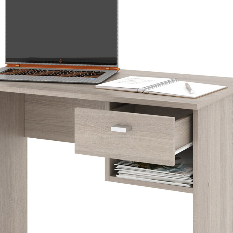 Regin Solid Wood Base Writing Desk, Sonoma oak