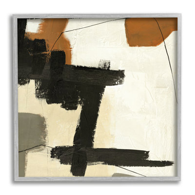 " Beige Contemporary Abstraction " by Design Fabrikken Painting Print