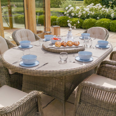6 - Person Patio Dining Set with Oval Table