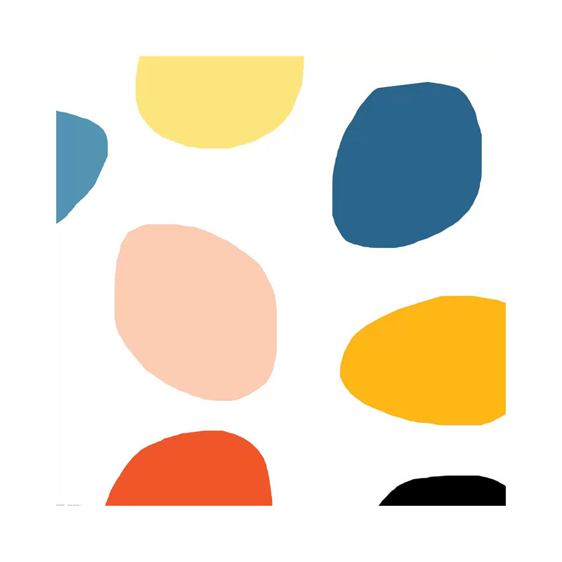 Coloured Dots 1 Piece Wrapped Canvas Wall Art, 45.72cm H x 45.72cm W x 1.91cm D