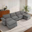 Canapé d'angle rembourré avec 2 repose-pieds-1982651129-1982651133