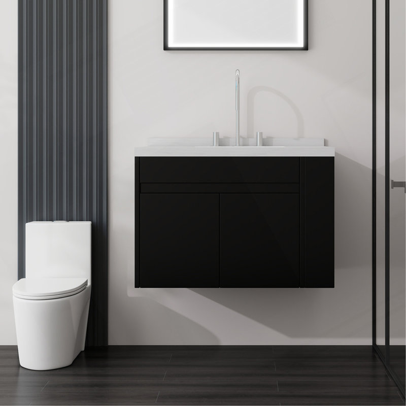 Single Bathroom Vanity with Cultured Marble Top