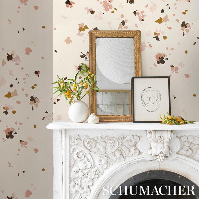 Schumacher X Backdrop Fairfarren Wallpaper, Warm Pink