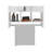 Bath Shelf With Towel Bar, Open Shelves, And Storage Space For Bathroom Items, White