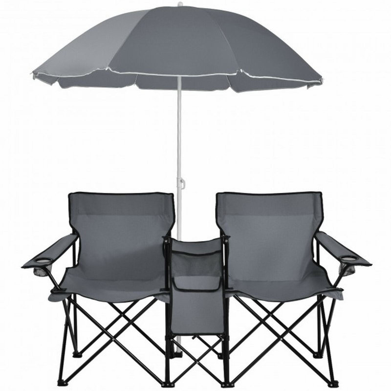 Collington Folding Camping Chair, Gray