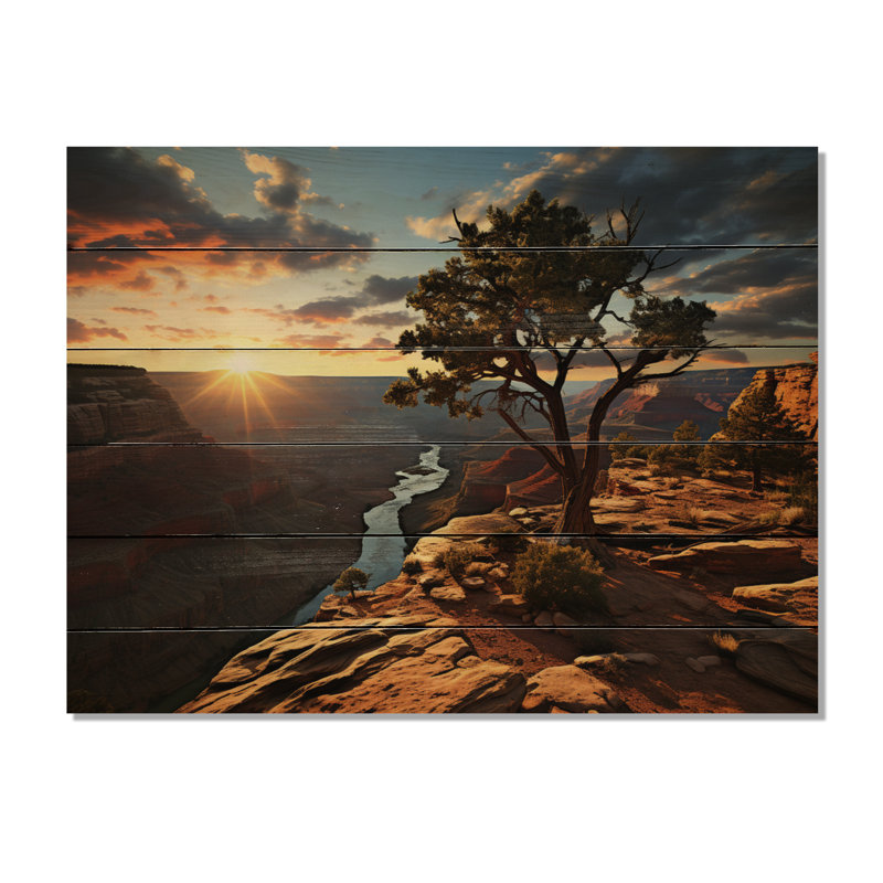 Canyon Canyon I sur bois, H 30 po x l 40 po x P 0,78 po