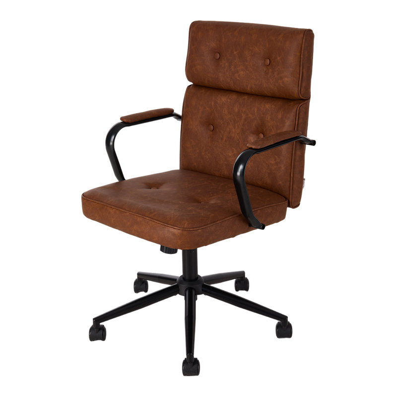 Chenille office chair, Brown