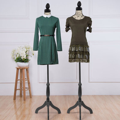 Mannequin Torso Manikin Dress Form 49-67 Inch Height Adjustable Female Dress Model Display Torso Body Tripod Stand Clothing Form