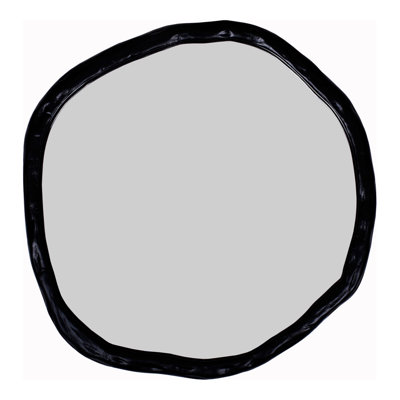 Wall Mirror, Small Asymmetrical, Modern, Black