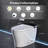DeerValley Elongated Smart Toilet With Bidet: MaP 1000g Rated, 1.28 GPF High Efficiency, Foam Shield and Pump Assisted Flush in White