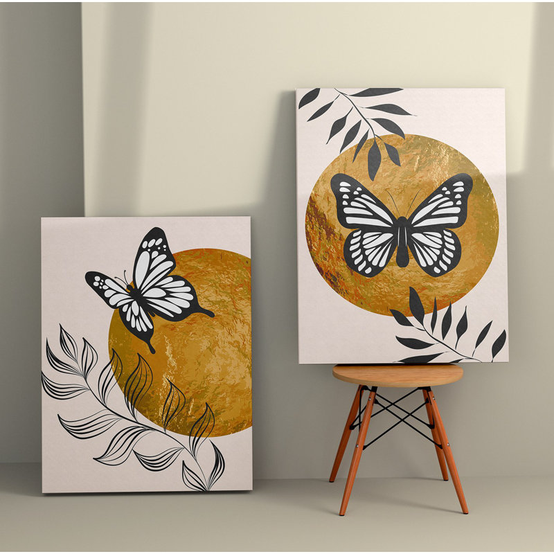 Peinture décorative sur toile (2 pièces), H 19,7 po x l 27,6 po