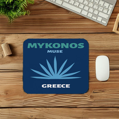 World and Countries Mykonos Muse Travel II European Countries Greece Modern Gaming Cute Office Laptop Desk Pad Gift Mat Square Rectangle Non-Slip Mousepad