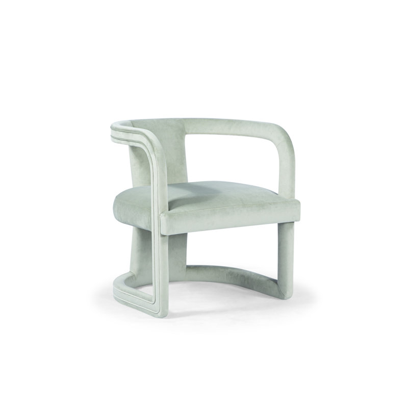 Metro Barrel Chair, Stax Moss Green Performance Velvet