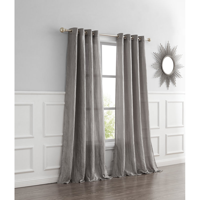 Rideau de salle de bain 4 panneaux Maestas, Gris
