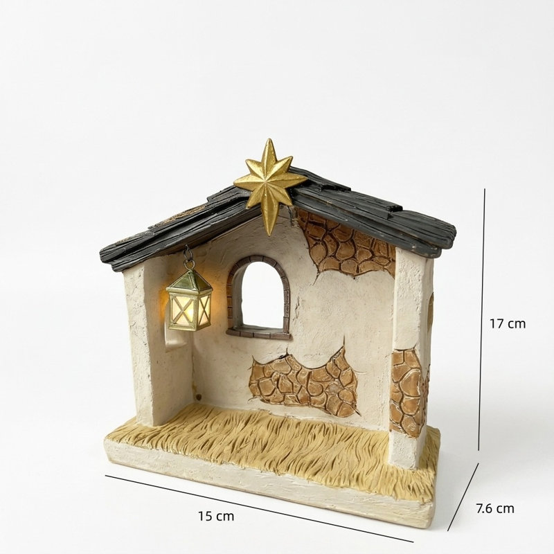 Elegant 14-Piece Light-Up Christmas Nativity Scene Set