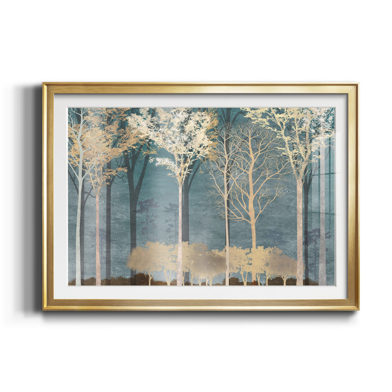Into the Woods - Cadre photo, reproduction d'art sur papier, H 22,5 po x l 30,5 po x P 1,5 po, Doré