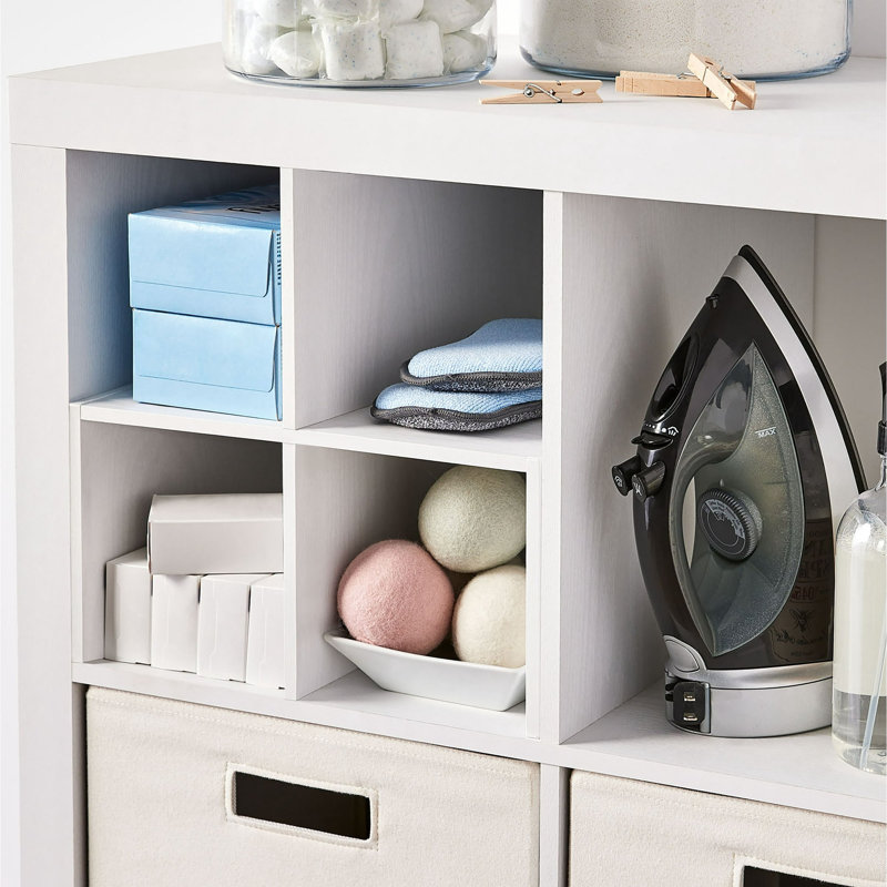 Quad Shelf Cube Organizer Insert, White Texture