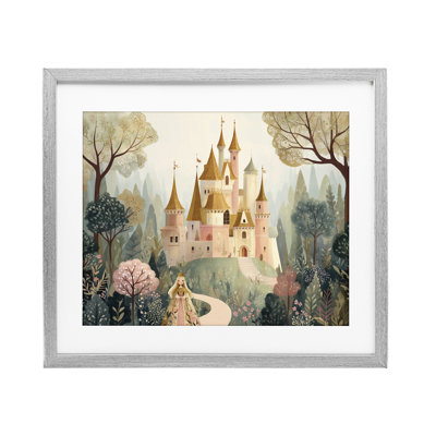 Whimsical Castle Path Framed Print Under Glass, design by Christine Simpson Art