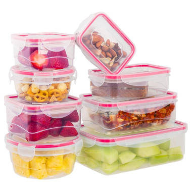 Kenzie Plastic 8 Container Food Storage Set Prep & Savour Color: Clear