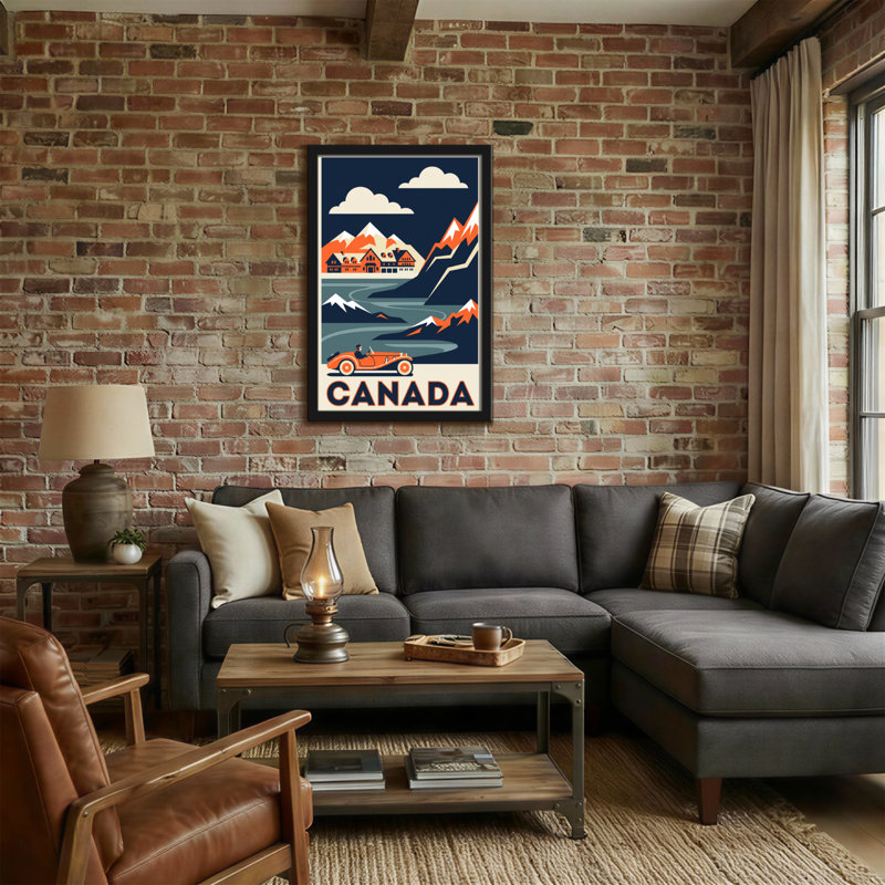 Scène de voiture paysage de montagne Canada