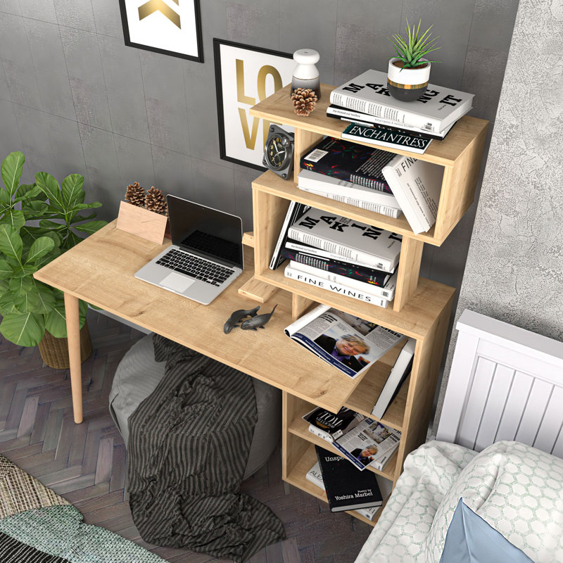 Vina 47" Computer Desk, Sapphire Oak