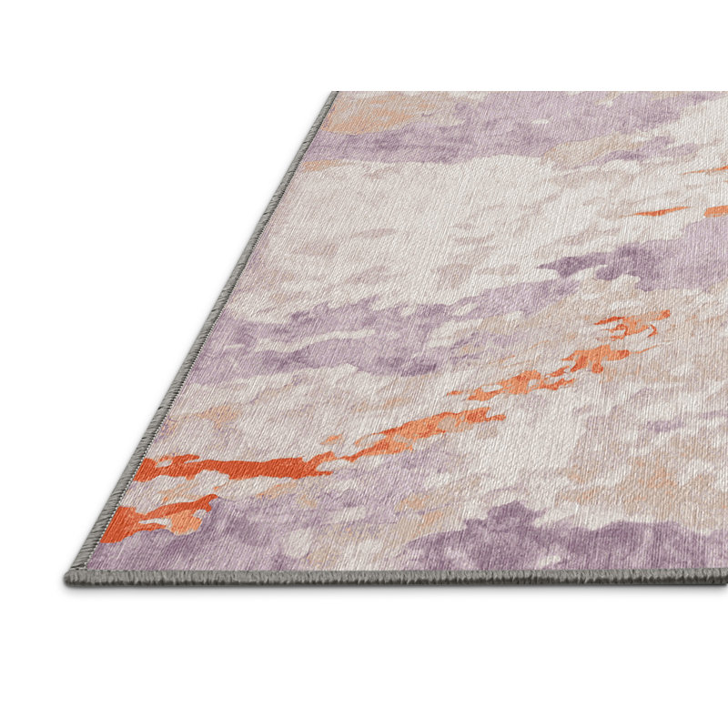Tapis gris lavable à la machine, Rectangle 5 pi x 7 pi