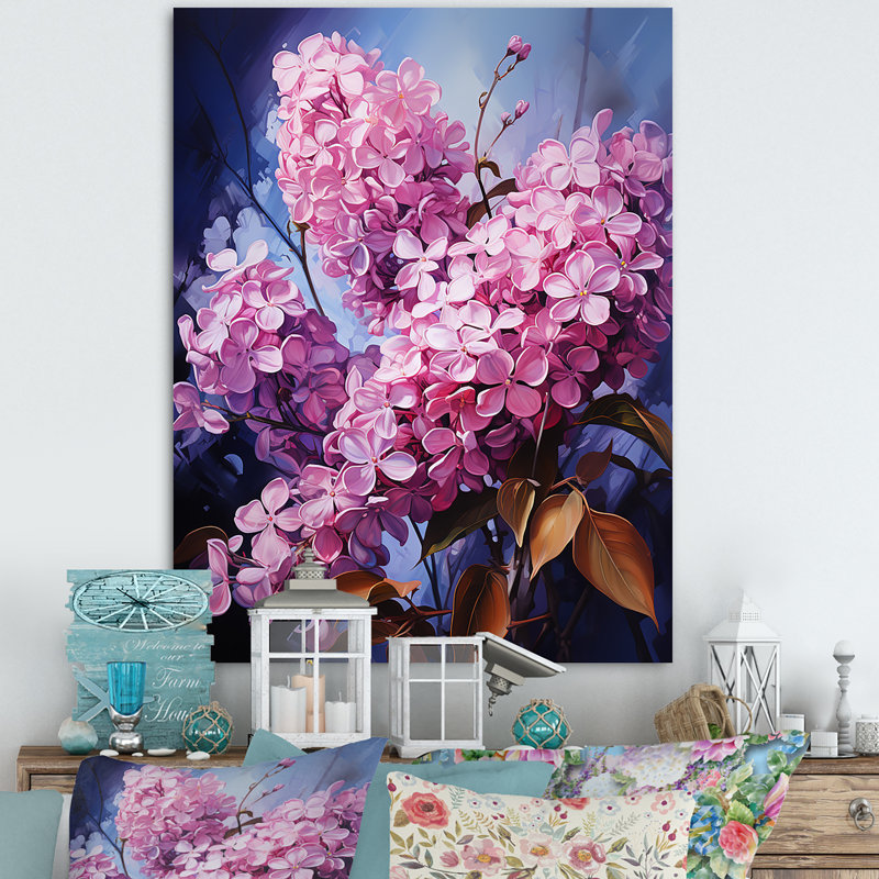 «Serenity Lilac Magic I» sur toile, H 32 po x l 16 po x P 1 po, Toile tendue