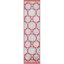Tapis oriental en polypropylène tissé à la machine en rouge / gris / bleu-635400881